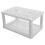 Hvid plastik makeupbørsteholder 20x13x10cm 1