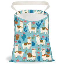 Cute Alpaca Car Trash Bag Cactus Flowers Hanging Garbage Bag with Snap Buttons Car Back Seat Trash Storage Portable Dustbin Vehicle Multi-color