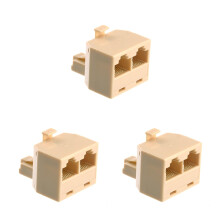 3 phíosa 8-bioráin 1 Fireann go 2 Baineann Cónascaire Síneadh Cábla Líonra Ethernet (Béis)