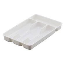 Organisateur de tiroir à couverts – Plateau à couverts réglable sans BPA avec 3 compartiments pour cuillères, fourchettes et couteaux –