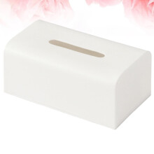 Weiße Plastik-Taschentuchbox, 21,8 x 12,3 x 9,5 cm