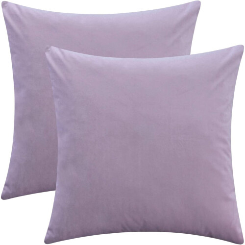 Conjunto de 2 capas de almofada decorativas quadradas em veludo macio e grosso, para sofá, quarto ou carro, 40x40 cm (16x16 polegadas).