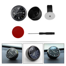 FRCOLOR Car Clock Small Decoration Auto Interior Accessories Automotive Black