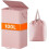 Pink Collapsible Laundry Hamper with Lid 100L 1
