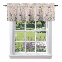 Retro Pastoraalinen Kukkaistyylinen Helmaverho 54x18 tuumaa, Vavatasku