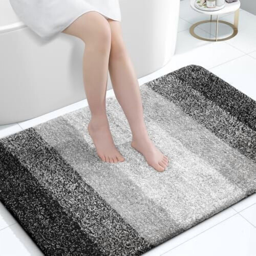 Mikrofiber baderomsmatte 44 x 32 tommer gradient stripe