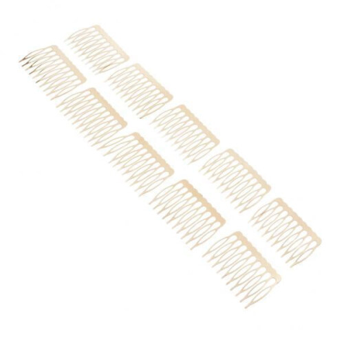 Metall DIY hårkam – Retro gull, 10 stk