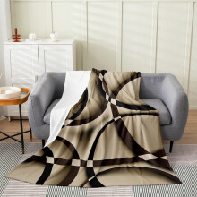 Retro Circle Geometry Fleece -heittohuopa 50x60 tuumaa
