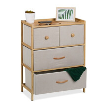 Bureau en bambou 4 tiroirs