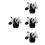 4 τεμάχια βραχιόλια Panda Slap – Λούτρινα μίνι παιχνίδια Panda, αξεσουάρ ποδηλάτων και 1