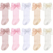 10 Pairs Long Preemie Socks Premature Newborn Baby Knee Cotton Socks for Girls Boys Infant Toddler