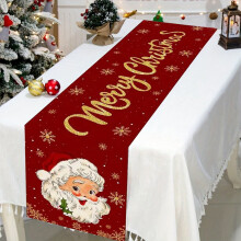 Tovaglia natalizia Honmine con motivi festivi, copritavolo festivo per decorazioni, lunga 72,74 pollici, ideale per feste, casa ed eventi.