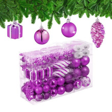 Boules de sapin de Noël dans un ensemble de 72 pièces
