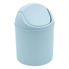 Petite poubelle de table avec couvercle basculant – Mini corbeille à papier ronde pour bureau, comptoir de salle de bain ou table de chevet –