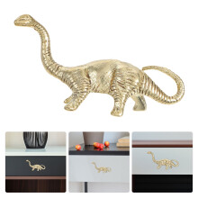 Poignées de tiroir dinosaures – Poignées de tiroir dorées à motif dinosaure pour chambre d'enfant, placard et armoire – Compatibles avec les