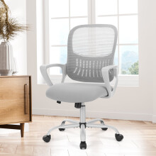 Office Chairs with Lumbar Support, 250 lb. Capacity, Grey