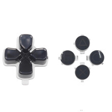 Botones de cristal para PS5/PS5 Slim: botones de función y cruceta de repuesto coloridos para personalizar, botones de mando transparentes para