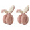 2Pièces Cache-Oreilles Rose Hiver Pour Activités 4