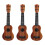 3Stk Mini Holz Ukulele Für Kinder Lernspielzeug Bunt 6