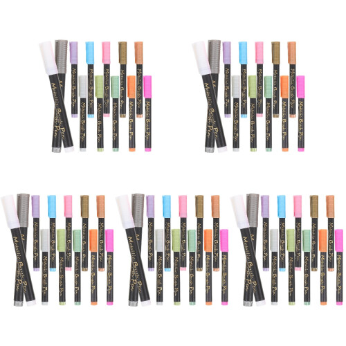 60Pièces Marqueurs Métalliques Multicolores Pour Dessin 1