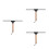 3Pièces Raclette Verre Bois Multi Usage Squeegee Douche 10