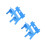 2Pièces Petit Banc Bleu Miniature Pour Décorer Jardin 6