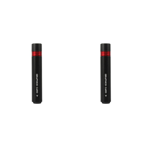 2Pièces Support GPU Réglable Noir En Aluminium Pour Pièce Gaming 2