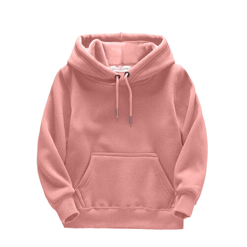 Felpa con cappuccio a maniche lunghe, patchwork, spessa e calda per bambini e bambine, modello Z1-Pink6-8T