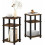 JUST 2-Piece Side Table Set, 3-Tier Open Shelf, Toolless Assembly, Compatible with Amber Pine 1