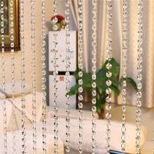 Cortină de ușă cu mărgele acrilice iridescente – 6 șiruri