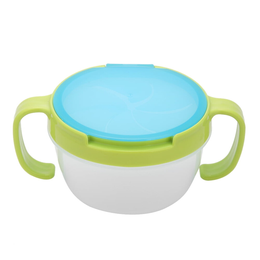Bpa Free Dual Handle Spill Proof Food Bowl Snack Container For Children Baby Toddlers (Green) Green