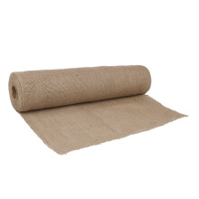 Tischläufer aus hellbraunem Jute, 10 m x 0,5 m