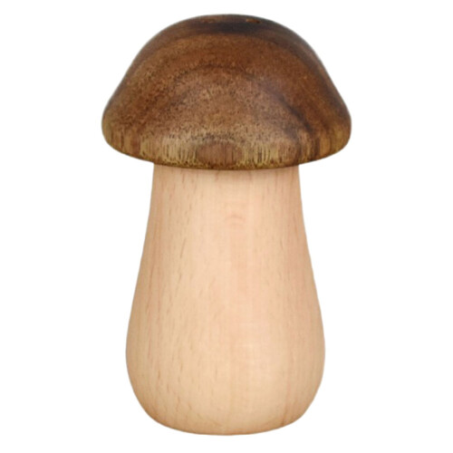 3Pièces Porte-Cure-Dents Maison Bois Marron Style Champignon 1