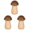 3Pièces Porte-Cure-Dents Maison Bois Marron Style Champignon 3