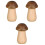3Pièces Porte-Cure-Dents Maison Bois Marron Style Champignon 4