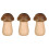 3Pièces Porte-Cure-Dents Maison Bois Marron Style Champignon 5