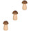 3Pièces Porte-Cure-Dents Maison Bois Marron Style Champignon 6
