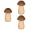 3Pièces Porte-Cure-Dents Maison Bois Marron Style Champignon 7