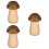 3Pièces Porte-Cure-Dents Maison Bois Marron Style Champignon 8