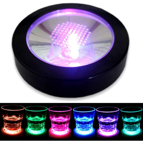 USB Rechargeable LED Drink Coaster with Gravity Sensor