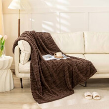 Sherpa Throw Blanket Brown 50"x65" Super Soft Thick Plush