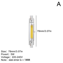 R7S COB LED-glasrörslampa 78 mm 118 mm 15 W 30 W