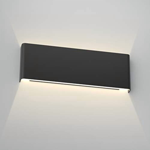 Moderne sort LED-bordlampe til toiletbord 35 cm