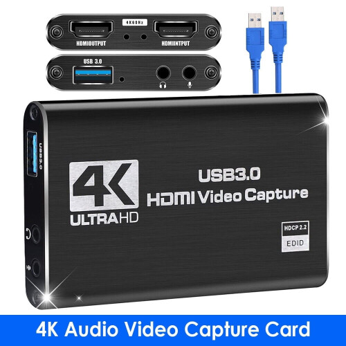 Κάρτα καταγραφής ήχου και βίντεο 4K, συσκευή καταγραφής USB3.0HDMI, μετατροπέας βίντεο,