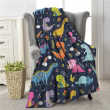 Couverture dinosaures mignonne pour filles et garçons, douce et moelleuse, en flanelle, idéale pour décorer canapé, lit ou chambre (203 x 152 cm).