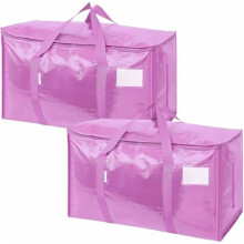 Set van 2 extra grote, stevige, opvouwbare opbergtassen