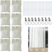 Outdoor Curtain Weight Set of 8, 15oz Canvas Sandbags with Clips for Pergola Drapes & Gazebo Curtains