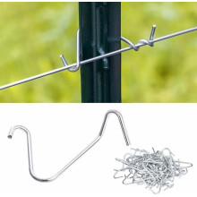 T Post Clips 500 pcs Fence Wire Tensioner, Galvanized Steel Fence Clips for Securing Wire Garden Farm Highway Sport Fences
