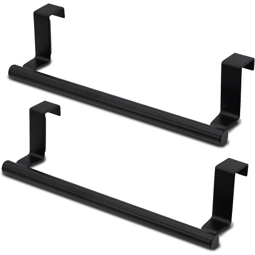 Ράφι πετσετών 2 τεμαχίων πάνω από την πόρτα, από ανοξείδωτο ατσάλι, 9 ιντσών, για