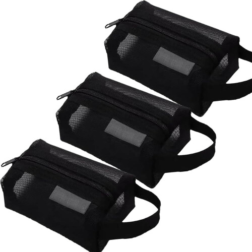 Τσάντα αποθήκευσης από πλέγμα με φερμουάρ 3Pack